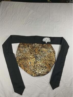 Vintage Leopard Print Hostess Apron w/ Long Ties